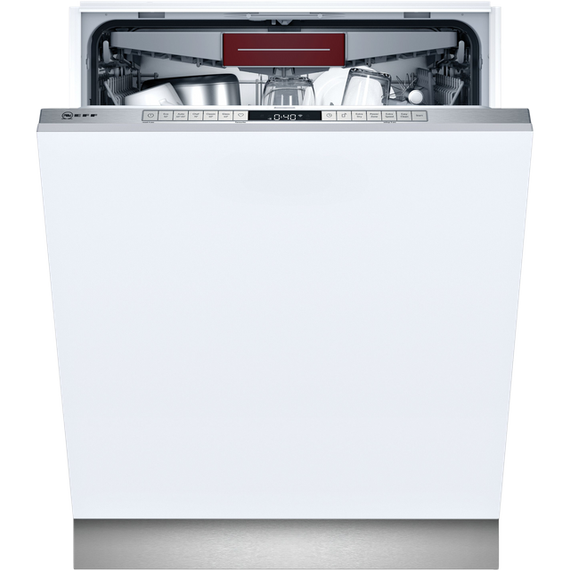 NEFF N50 S155HVX15G Wifi Connected Fully Integrated Standard Dishwasher - Stainless Steel Control Panel with Fixed Door Fixing Kit - E Rated