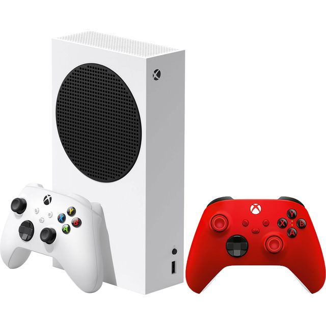 Xbox Series S 512 GB with Extra Pulse Red Wireless Controller - White