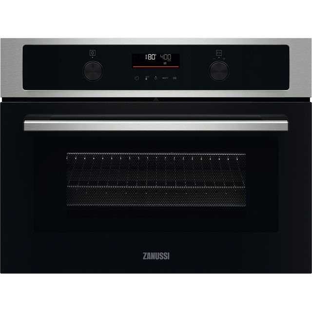 Zanussi ZVENM7XN Built In Compact Electric Single Oven - Black / Stainless Steel
