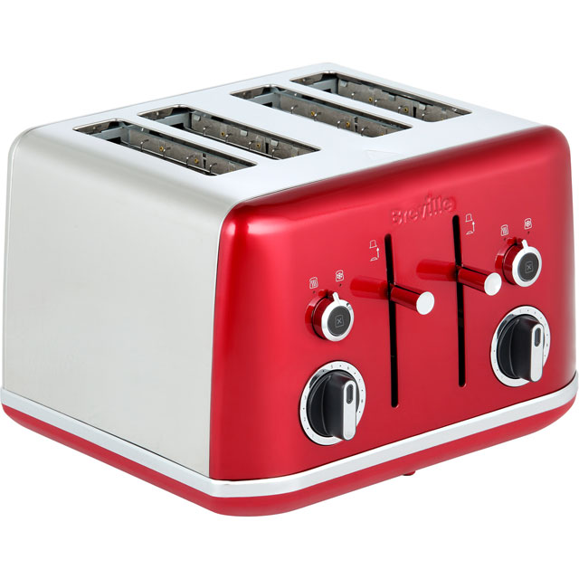 Breville Lustra Collection VTT852 4 Slice Toaster - Candy Red