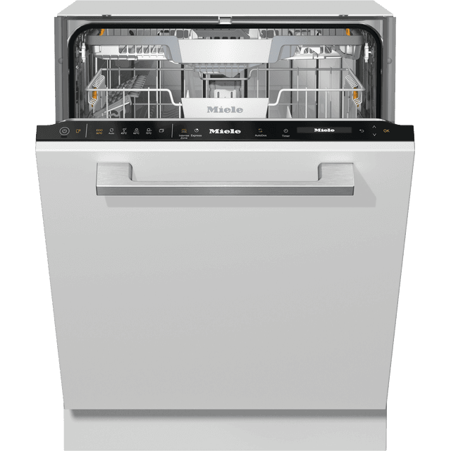 Miele G7472SCVi Wifi Connected Fully Integrated Standard Dishwasher - Black Control Panel with Fixed Door Fixing Kit - A Rated