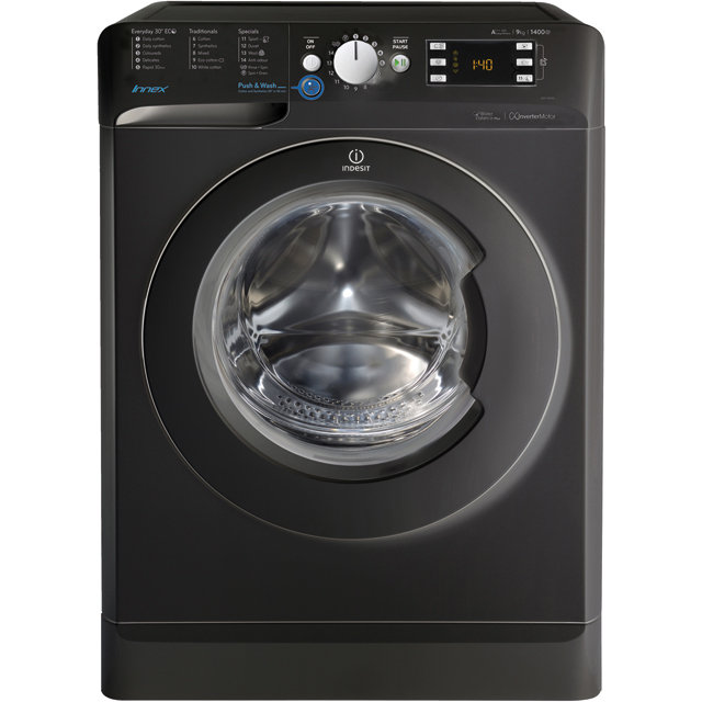 Indesit BWE91484XKUK 9Kg Washing Machine with 1400 rpm - Black - A+++ Rated