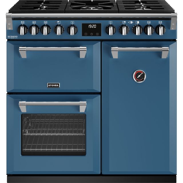 Stoves Richmond Deluxe ST DX RICH D900DF TBL_ Dual Fuel Range Cooker - Thunder Blue - A Rated
