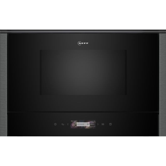NEFF N70 NL4WR21G1B 38cm tall, 60cm wide, Built In Compact Microwave - Graphite Grey