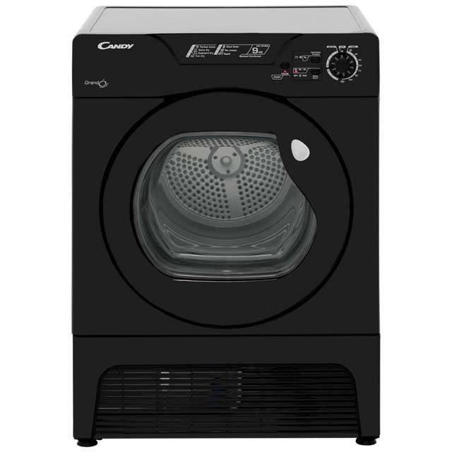 Candy Grand'O GCC591NBB Free Standing Condenser Tumble Dryer in Black