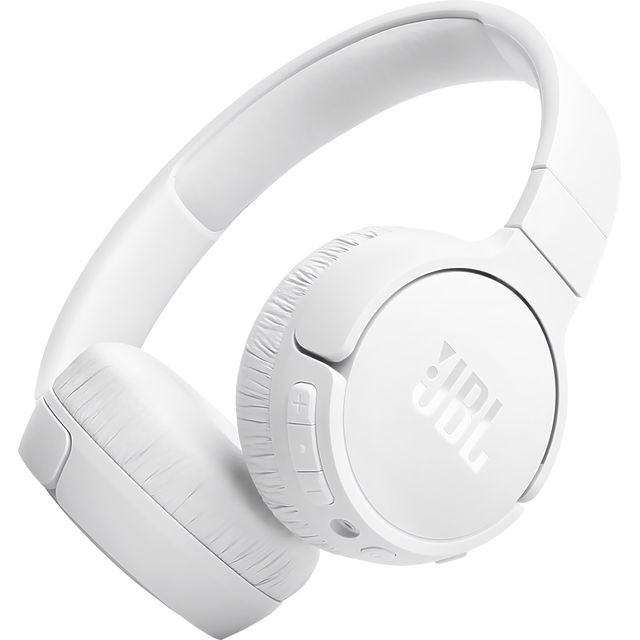 JBL Tune 670NC Wireless On-Ear Headphones, with Adaptive Noise Cancelling, Bluetooth, Lightweight Design and 70 hours Battery Life, in White