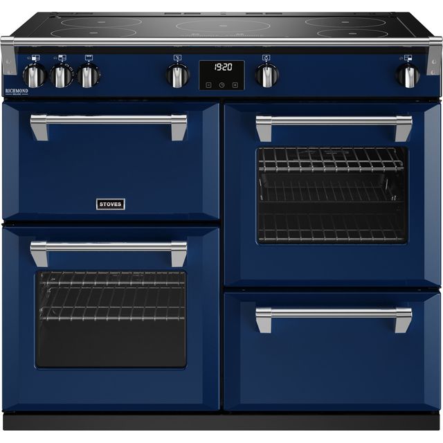 Stoves Richmond Deluxe ST DX RICH D1000Ei TCH MBL Electric Range Cooker with Induction Hob – Midnight Blue – A Rated