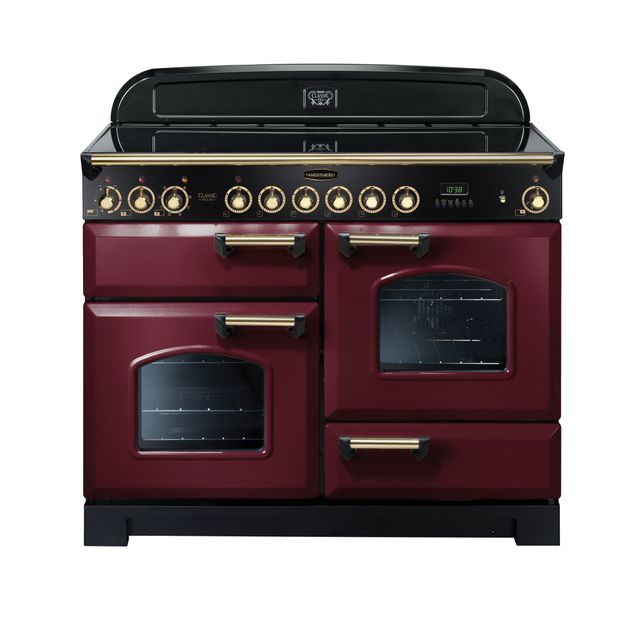 Rangemaster CDL110ECCY/B Classic Deluxe 110cm Electric Range Cooker - Cranberry / Brass - CDL110ECCY/B_CY - 1
