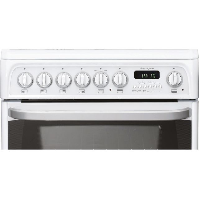 Cannon by Hotpoint Harrogate CH60DHWFS Dual Fuel Cooker - White - B/B Rated - Needs 6.3KW Electrical Connection