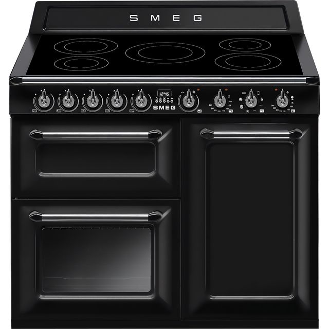 Smeg Victoria TR103IBL2 100cm Electric Range Cooker with Induction Hob - Black - A/B Rated