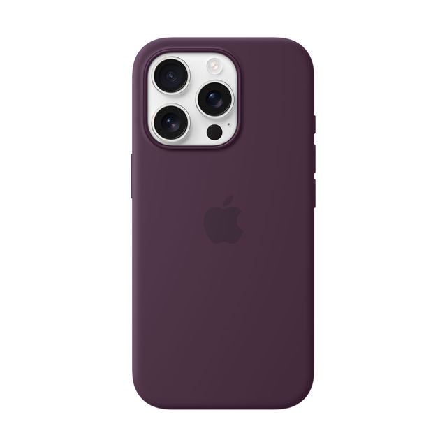 Apple Silicone Case with MagSafe for iPhone 16 Pro - Plum