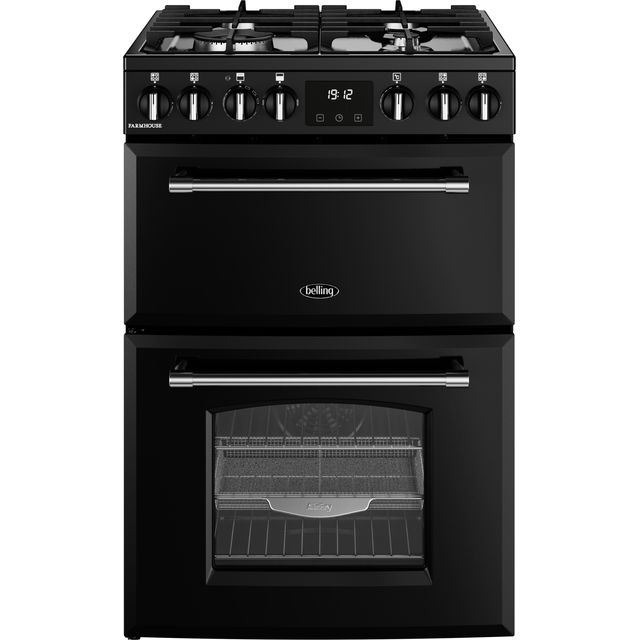 Belling Farmhouse 60DF 60cm Dual Fuel Mini Range Cooker – Black – A Rated