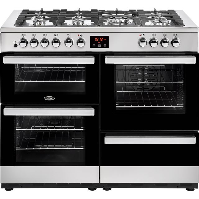 Belling Cookcentre110DFT 110cm Dual Fuel Range Cooker - Stainless Steel - A/A Rated
