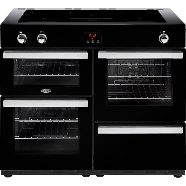 Belling Cookcentre110Ei 110cm Electric Range Cooker with Induction Hob – Black – A/A Rated