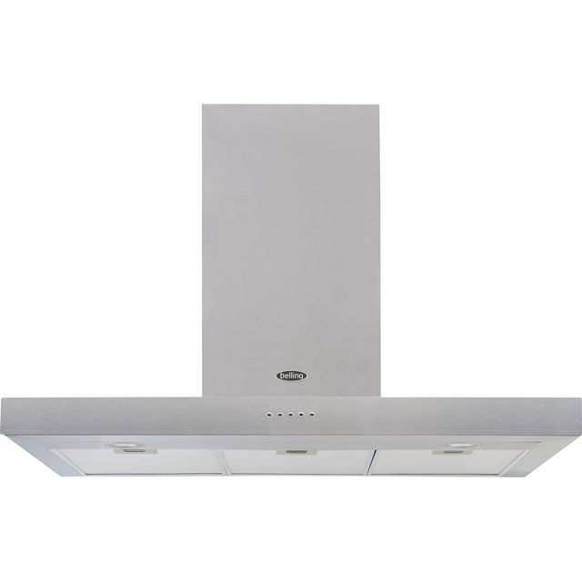 Belling COOKCENTRE 90 FLAT 90 cm Chimney Cooker Hood - Stainless Steel