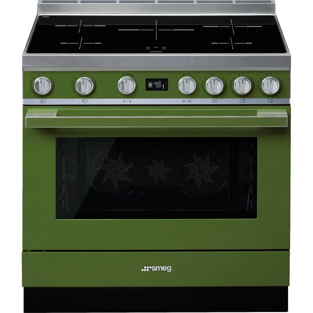 Smeg Portofino CPF9iPOG 90cm Electric Range Cooker with Induction Hob – Olive Green – A+ Rated
