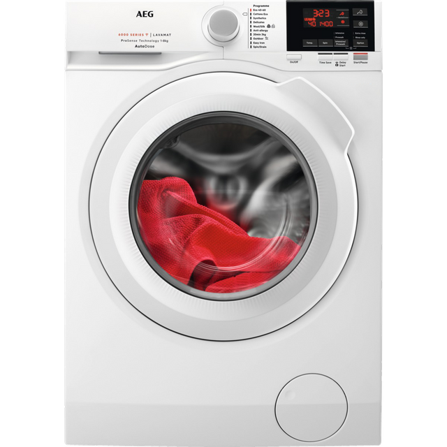 AEG ProSense Technology L6FBG841CA Wifi Connected 8Kg Washing Machine with 1400 rpm - White - C Rated