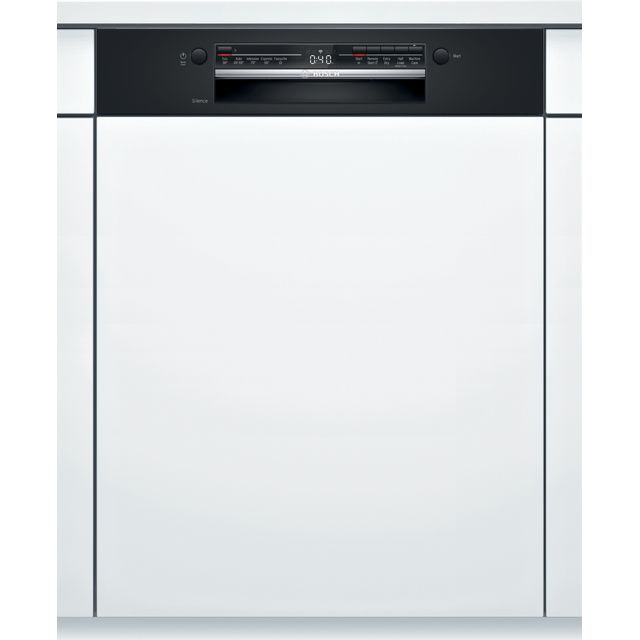 Bosch Series 2 SMI2ITB33G Semi Integrated Standard Dishwasher - Black Control Panel with Fixed Door Fixing Kit - E Rated
