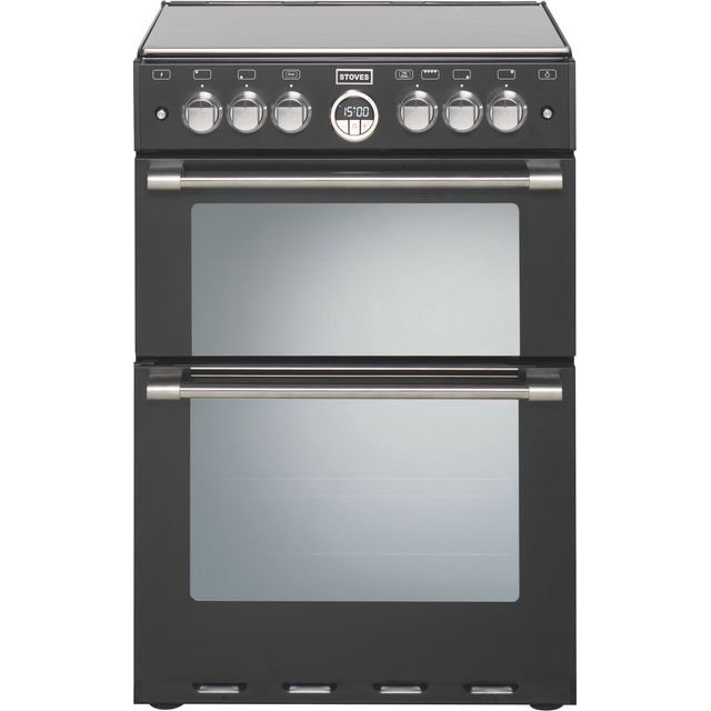 Stoves Sterling STERLING600G 60cm Freestanding Gas Cooker with Full Width Electric Grill - Black - A/A Rated