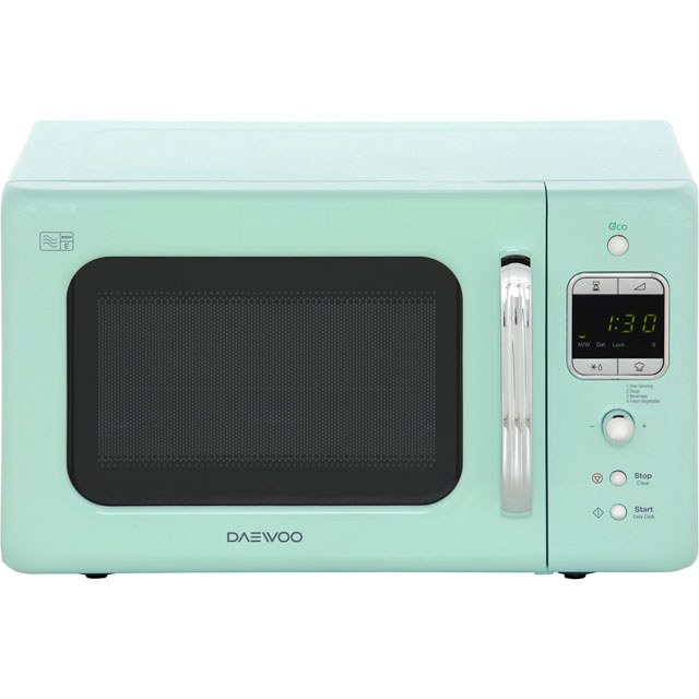 Daewoo Retro Style KOR7LBKM Free Standing Microwave Oven in Mint Ovens