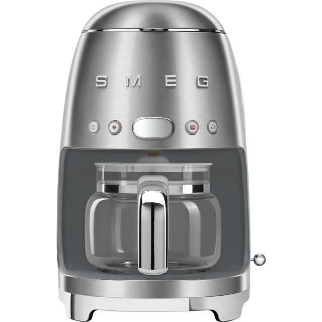 Smeg 50s Retro DCF02SSUK Filter Coffee Machine with Timer - Stainless Steel