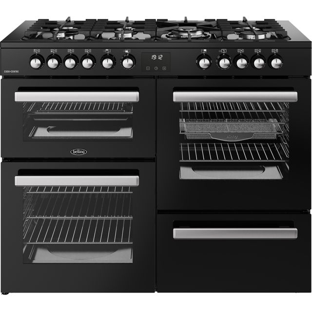 Belling Cookcentre 110DF 110cm Dual Fuel Range Cooker – Black – A/A Rated