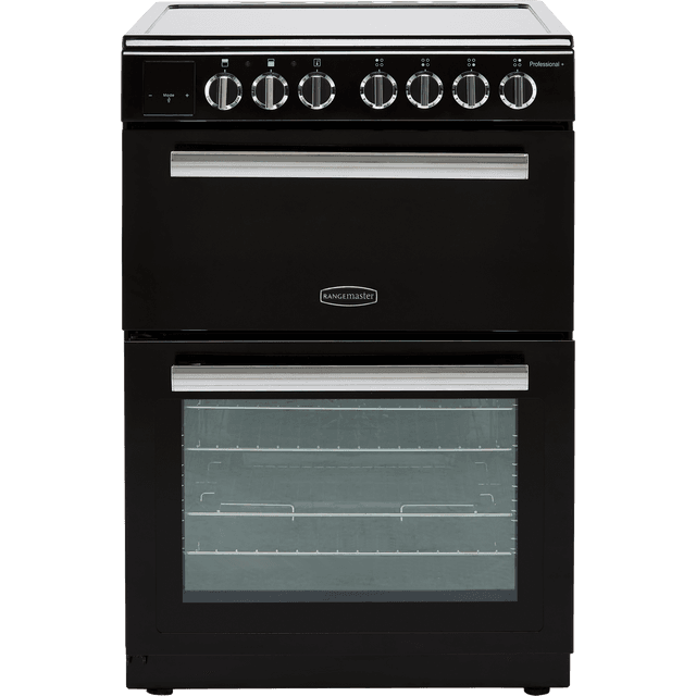 Rangemaster Professional Plus 60 PROPL60EIBL/C 60cm Electric Cooker with Induction Hob - Black / Chrome - A/A Rated