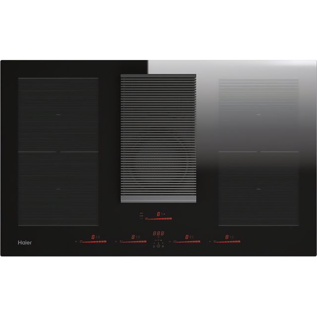 Haier I-Dual Series 6 HAIH8IFMCF 83cm Venting Induction Hob - Black - For Recirculating Ventilation