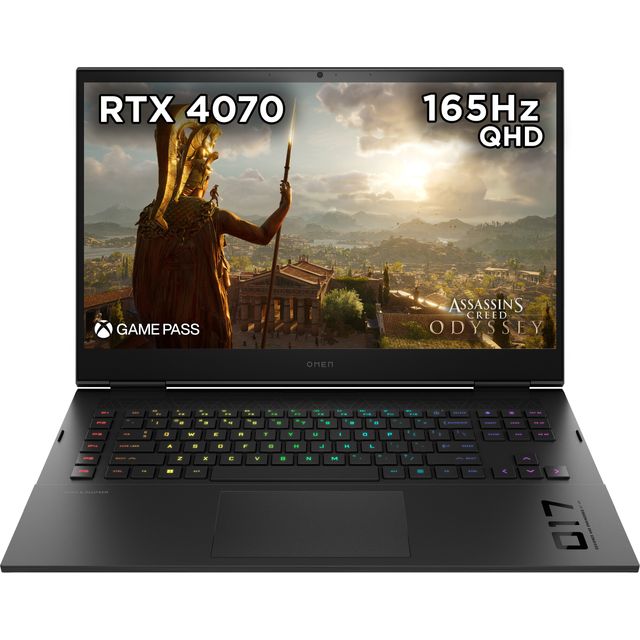 HP OMEN 17-cm2000na 17.3 Gaming Laptop - NVIDIA GeForce RTX 4070, Intel Core i7, 1 TB SSD - Shadow Black