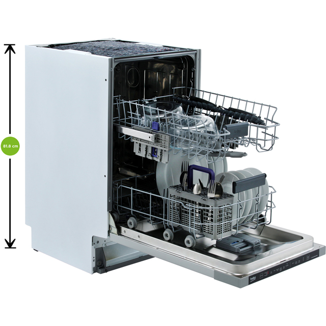 Beko DIS16R10 Fully Integrated Slimline Dishwasher - Silver - DIS16R10_SI - 3