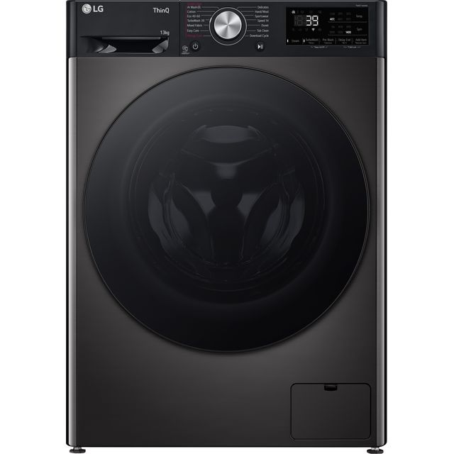 LG TurboWash360 F4Y713BBTN1 13kg WiFi Connected Washing Machine with 1400 rpm - Platinum Black - A Rated