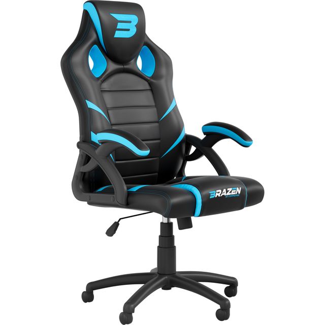 BraZen Puma PC Gaming Chair - Black / Blue