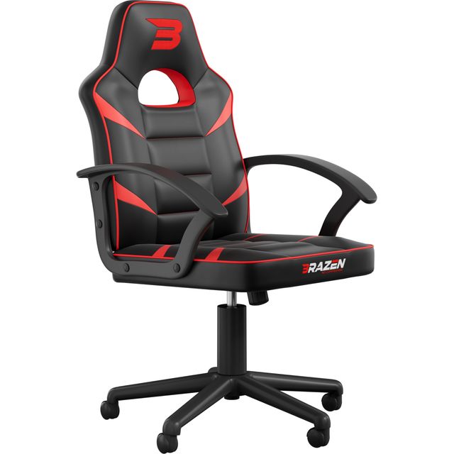 BraZen Valor Mid-Back PC Gaming Chair - Black / Red