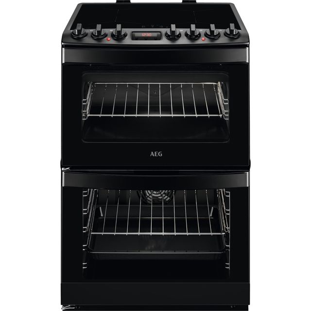 AEG CIB6742MCB 60cm Electric Cooker with Induction Hob - Black/Black Matte - A Rated