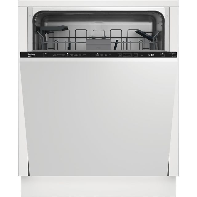 Beko HygieneShield BDIN38440 Fully Integrated Standard Dishwasher - Black Control Panel with Fixed Door Fixing Kit - C Rated