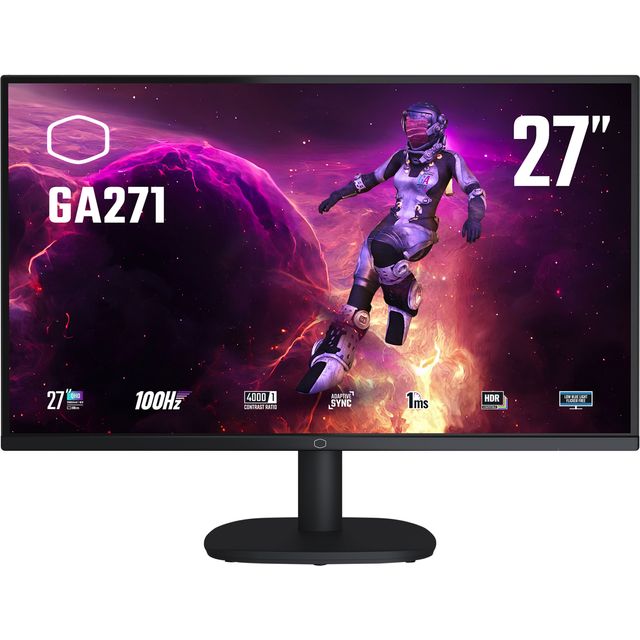 Cooler Master GA271 27 Wide Quad HD Gaming Monitor with AMD FreeSync with NVidia G-Sync - Black