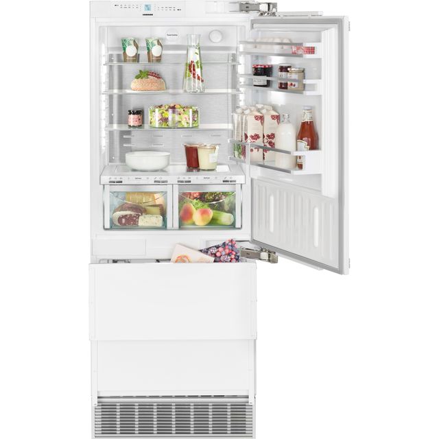 Liebherr ECBN5066 Integrated 60/40 Frost Free Fridge Freezer with Fixed Door Fixing Kit - Stainless Steel - F Rated - ECBN5066_SS - 1