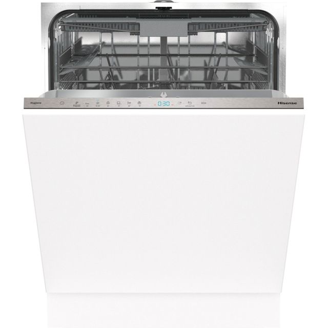 Hisense HV643D60UK Fully Integrated Standard Dishwasher - Stainless Steel Control Panel with Fixed Door Fixing Kit - D Rated
