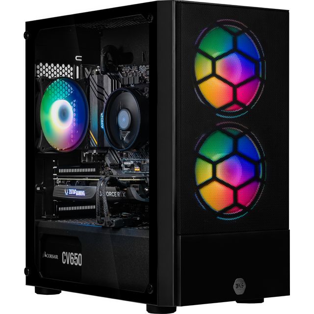 3XS Core 4070 SUPER RGB Gaming Tower - NVIDIA GeForce RTX 4070 SUPER, AMD Ryzen 5, 1TB SSD - Black