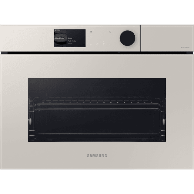 Samsung Series 7 Bespoke NQ5B7993AAA Built In Compact Electric Single Oven with Microwave Function - Satin Beige