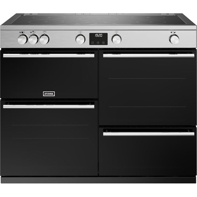 Stoves Precision Deluxe ST DX PREC D1100Ei TCH SS Electric Range Cooker with Induction Hob - Stainless Steel - A Rated