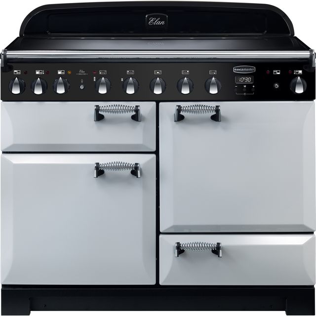 Rangemaster Elan Deluxe ELA110EIRP 110cm Electric Range Cooker with Induction Hob – Royal Pearl – A/A Rated