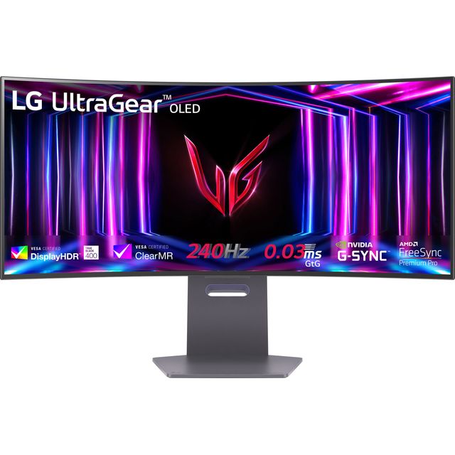 LG UltraGear™ 33.9″ Wide Quad HD OLED Curved Gaming Monitor with AMD FreeSync with NVidia G-Sync – Black