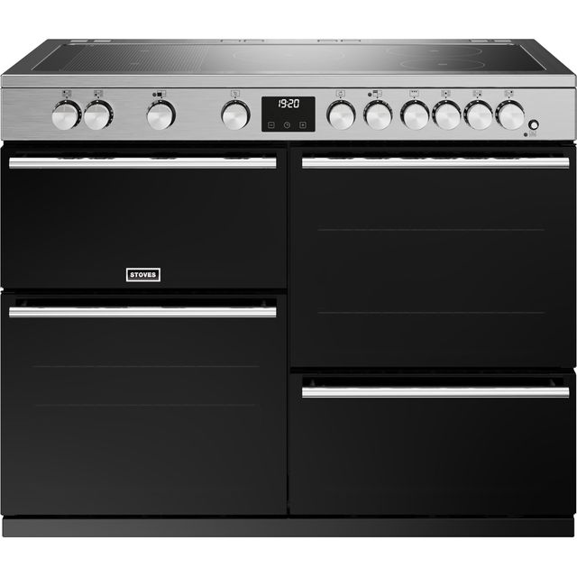 Stoves Precision Deluxe ST DX PREC D1100Ei RTY SS Electric Range Cooker with Induction Hob - Stainless Steel - A Rated