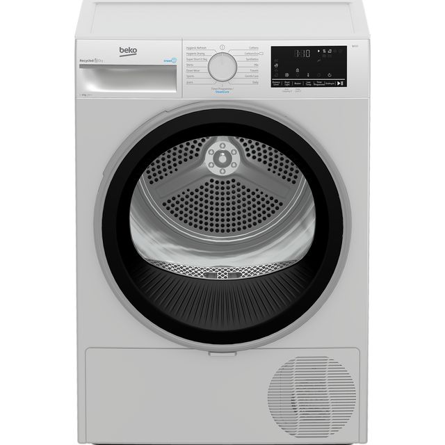 Beko SteamCure RecycledTub® B3T48231DW 8Kg Heat Pump Tumble Dryer - White - A++ Rated