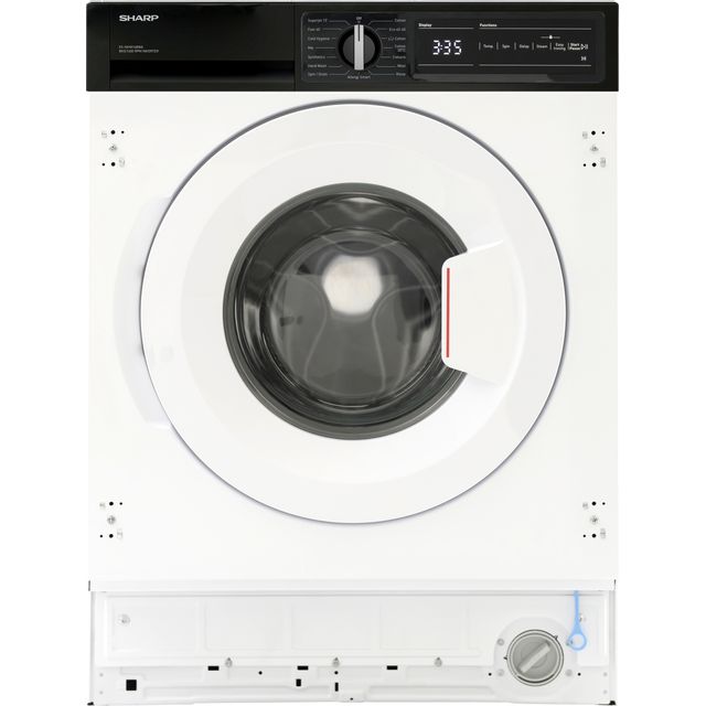 Sharp ES-NIH814BWA-EN Integrated 8kg Washing Machine with 1400 rpm - White - A Rated
