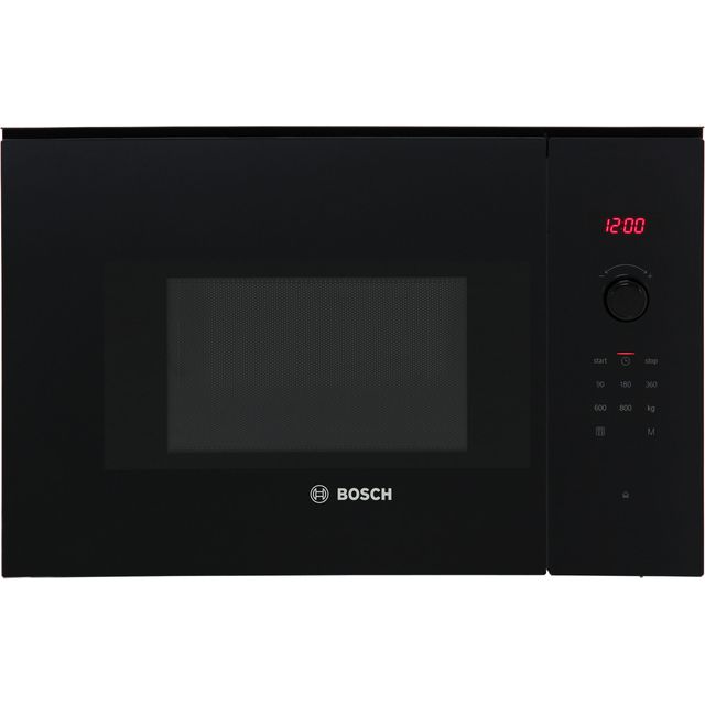 Bosch Series 4 BFL523MB0B Built In 38cm Tall Compact Microwave - Black