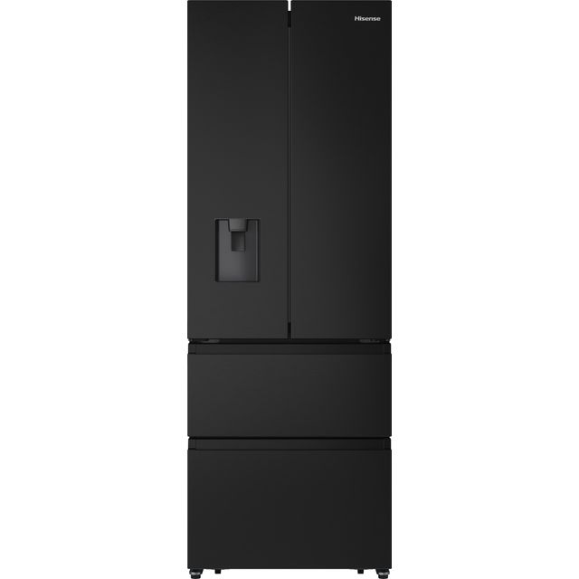 Hisense PureFlat RF632N4WFE Non-Plumbed Total No Frost American Fridge Freezer – Black / Stainless Steel – E Rated
