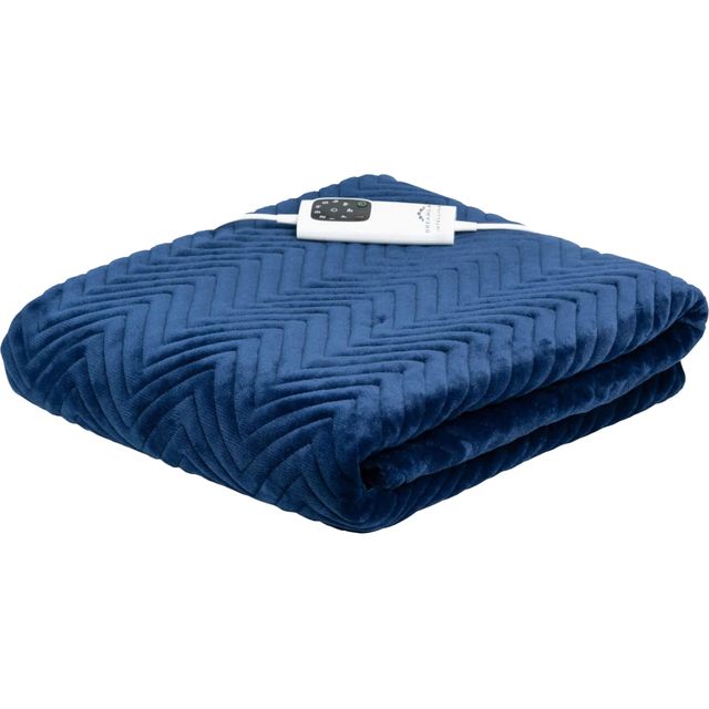 Dreamland Hurry Home Deluxe Velvet Heated Throw - Navy