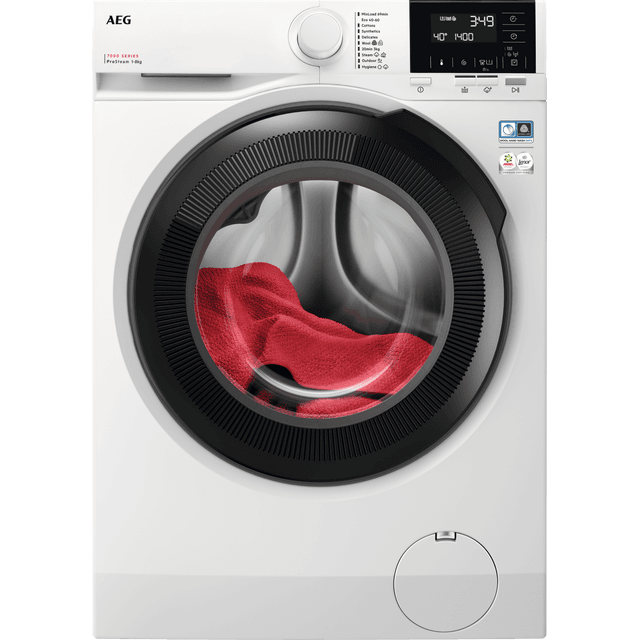 AEG ProSteam Technology LFR71844B 8kg Washing Machine with 1400 rpm - White - A Rated